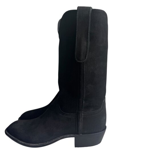 Lucchese x Chris Stapleton western cowboy Boot black Suede size 9.5 EE - Picture 7 of 16